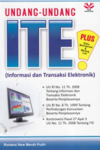 Image of Undang-Undang ITE : Informasi dan Transaksi Elektronik