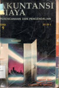 Image of Akuntansi Biaya : Perencanaan dan Pengendalian Jilid 1