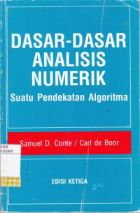 Dasar - Dasar Analisis Numerik : Suatu Pendekatan Algoritma