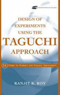 Image of Design of Experiments Using The Taguchi Aproach
