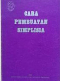 Cara Pembuatan Simplisia