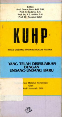 KUHP Kitap Undang-Undang Hukum Pidana